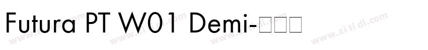 Futura PT W01 Demi字体转换